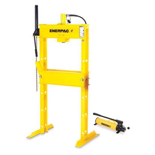 Enerpac IPH3080, 30 Ton, H-Frame Hydraulic Press with RR3014 Double-Acting Cylinder and P84 Hand Pump - IPH3080