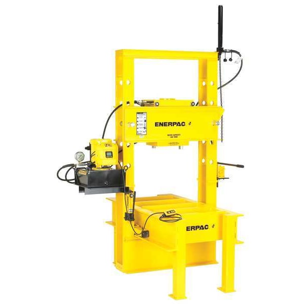 Enerpac IPR10075, 100 Ton Roll Frame Hydraulic Press, RR10013 Double-Acting Cylinder, ZE4420SBN Pump - IPR10075