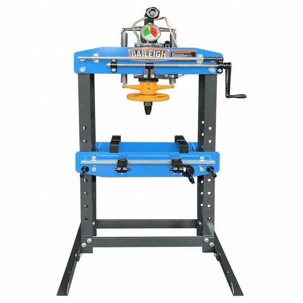 Baileigh Industrial Hydraulic Press, 15 Ton, Manual, Black/Blue - HSP-15A