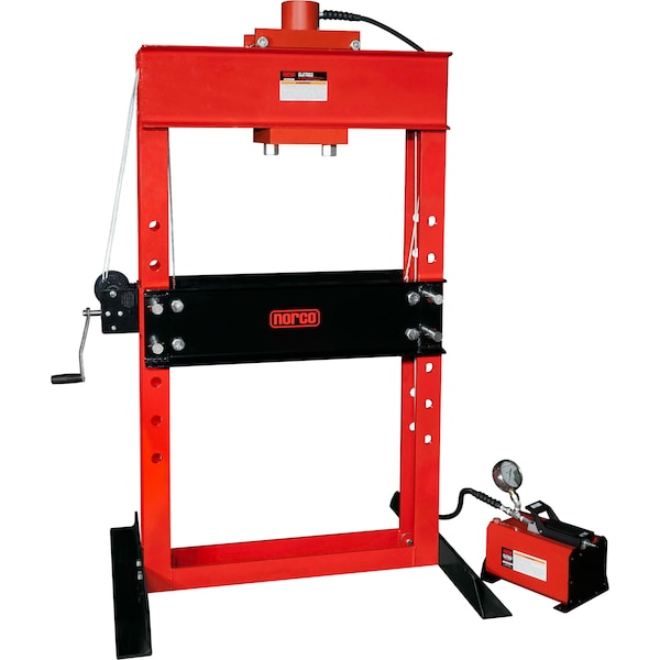 Norco Professional Lifting 50 Ton Press with Air/Hydraulic Foot Pump - 13 1/4" Stroke - 78077