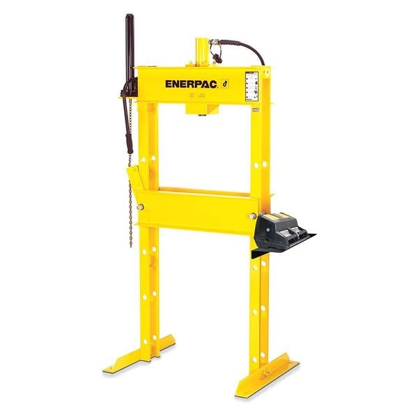 Enerpac IPA2520, 25 Ton, H-Frame Hydraulic Press with RC2514 Single-Acting Cylinder and XA12 Air Pump - IPA2520