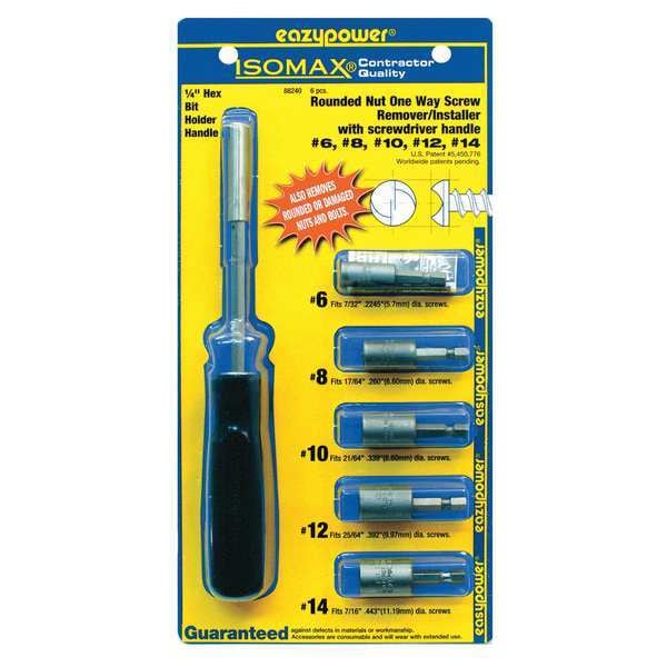 Eazypower One Way Screw Remover, No.6 to 14, 6 pcs. - 88240