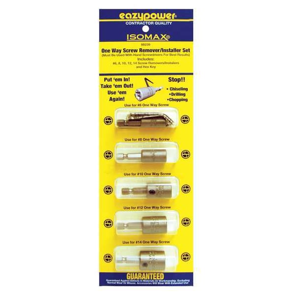 Eazypower One Way Screw Remover, No.6 to No.14, PK5 - 88239