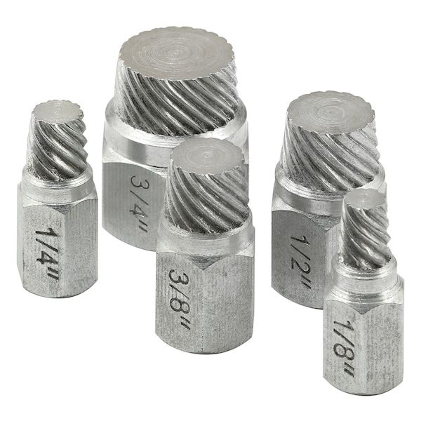 Prime-Line 1/8 in., 1/4 in., 3/8 in., 1/2 in. and 3/4 in. Pipe Nipple Extractors 1 Set - RP77355