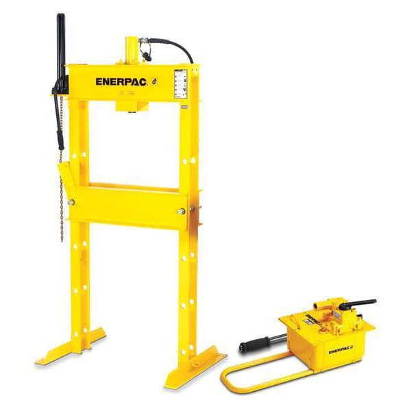 Enerpac IPH5080, 50 Ton, H-Frame Hydraulic Press with RR5013 Double-Acting Cylinder and P464 Hand Pump - IPH5080