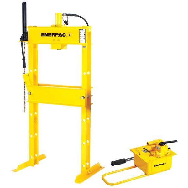 Enerpac IPH10080, 100 Ton, H-Frame Hydraulic Press with RR1006 Double-Acting Cylinder and P464 Hand Pump - IPH10080