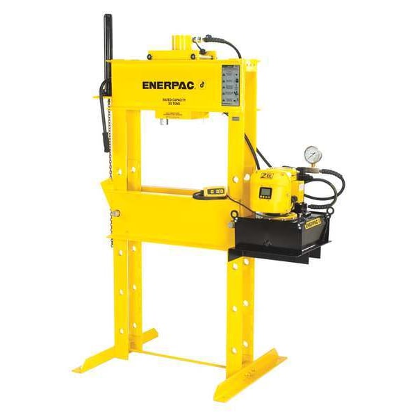 Enerpac IPE2510, 25 Ton, H-Frame Hydraulic Press, RC2514 Single-Acting Cylinder and ZE3310SBN Electric Pump - IPE2510