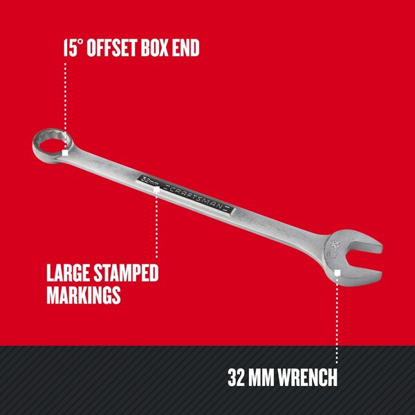 Llave combinada métrica de 32 mm de Craftsman, 32 - CMMT42936