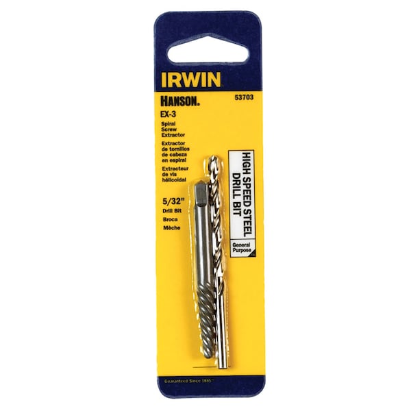 Irwin Irwin Hanson 5/32 in. X 5/32 in. D High Speed Steel Drill Bit Extractor Set 6 in. 1 pc - 53703