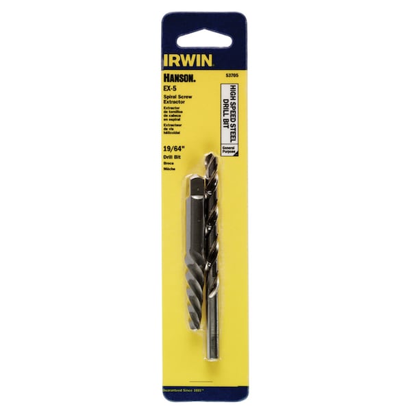 Irwin Irwin Hanson 19/64 in. X 4-3/8 in. L High Speed Steel Drill Bit Set 3-Flat Shank 1 pc - 53705
