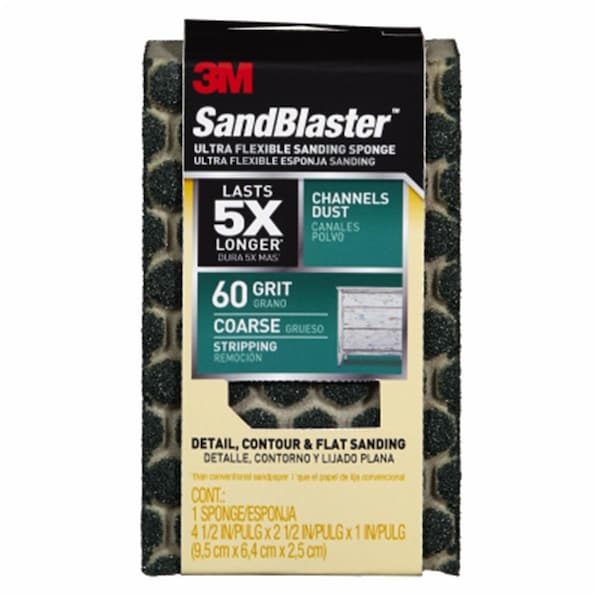 3M 20909-60-UFS Sandblaster; Esponja de lijado gruesa de 60 granos - 191696