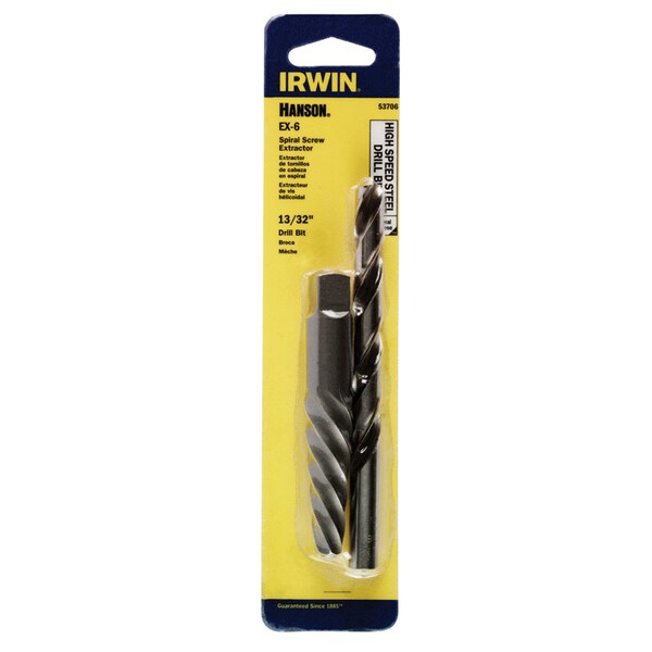 Irwin Irwin Hanson 19/64 in. X 13/32 in. D High Speed Steel Drill Bit Extractor Set 7 in. 1 pc - 53706