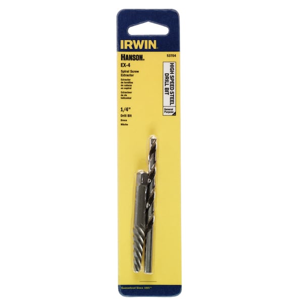 Irwin Irwin Hanson 1/4 in. X 1/4 in. D High Speed Steel Drill Bit Extractor Set 6 in. 1 pc - 53704