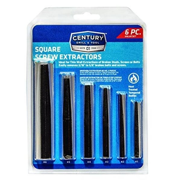 Century Drill & Tool Century Drill & Tool 73214 Screw Extractor Set - 6 Piece - 73214
