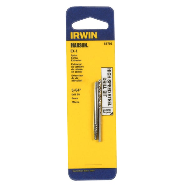 Irwin Irwin Hanson 5/64 in. X 5/64 in. D High Speed Steel Drill Bit Extractor Set 5.4 in. 1 pc - 53701