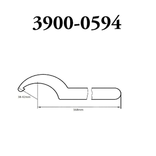 Hhip 38-42mm ER-25 Spanner Hook Wrench For ER Chuck Nut - 3900-0594