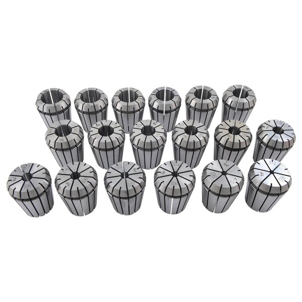 H & H Industrial Products Pro-Series 18 Piece ER-32 Spring Collet Set With Rack - 3901-5378