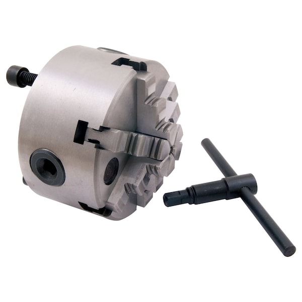 H & H Industrial Products 8" 6-Jaw Self-Centering Plain Back Lathe Chuck - 3900-4558