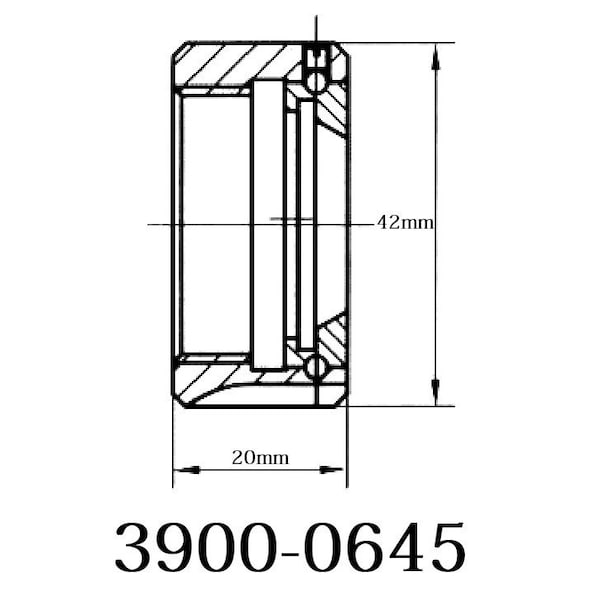 Hhip M32 X 1.5 Km Bearing Type ER-25 Collet Chuck Nut - 3900-0645