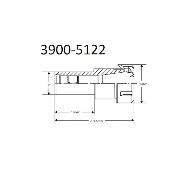 Hhip 1-1/4 X 6" ER-32 Straight Shank Chuck Extension - 3900-5122