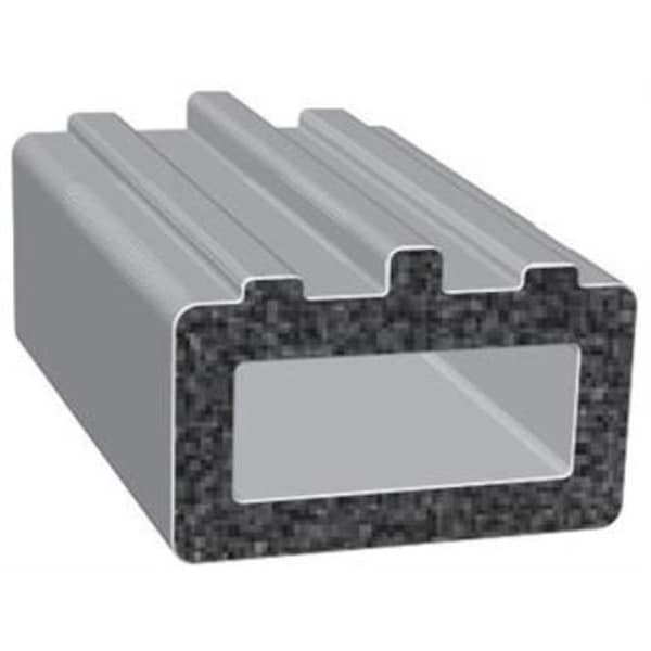 Codicilos 50 pies. 1705 Serie EPDM Esponja de Hule D con Sello en forma de D con Adhesivo PSA, Negro - CO2605845