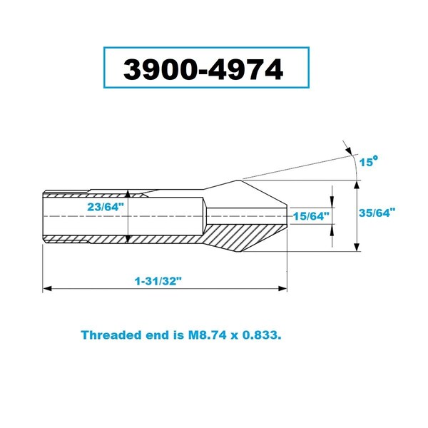 H & H Industrial Products W10 Collet 15/64" - 3900-4974