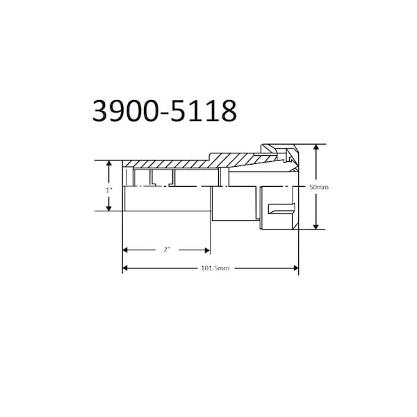 Hhip 1 X 2" ER-32 Straight Shank Chuck Extension - 3900-5118