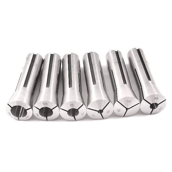 Hhip 1/8-3/4" By 8ths 6 Piece R8 Collet Set - 3900-0006