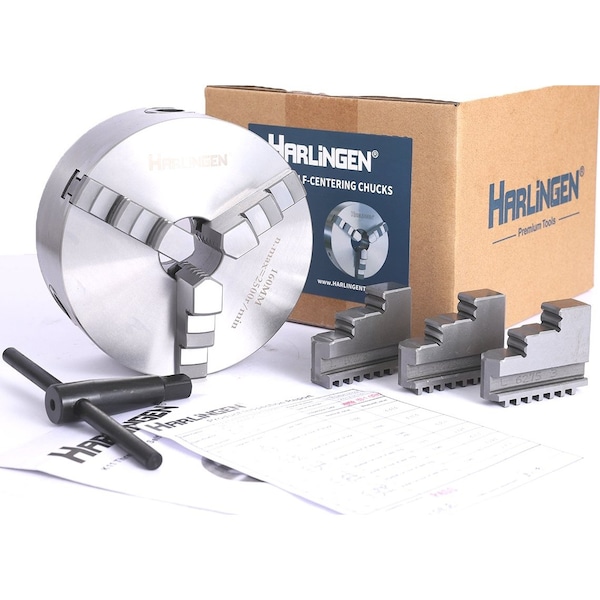 H & H Industrial Products Harlingen 3" 3-Jaw Lathe Chuck Plain Back - 9712-1105