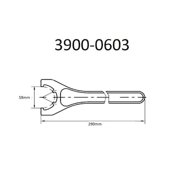 Hhip 58mm ER-40 Slotted Wrench For ER Chuck Nuts - 3900-0603