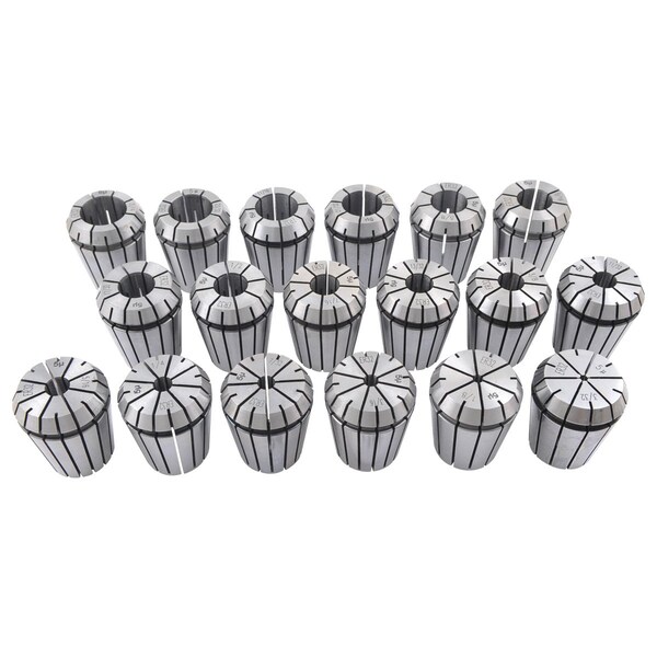 H & H Industrial Products Pro-Series 18 Piece ER-32 Spring Collet Set With Rack - 3901-5365