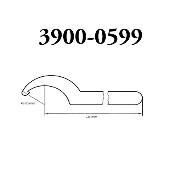 Hhip 78-85mm ER-50 Spanner Hook Wrench For ER Chuck Nut - 3900-0599