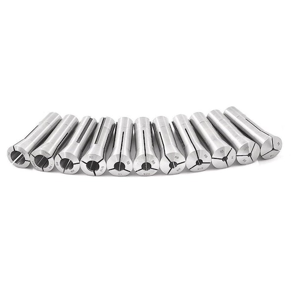 Hhip 1/8-3/4" By 16ths 11 Piece R8 Collet Set With Free T-Slot Cleaner - 3900-0007