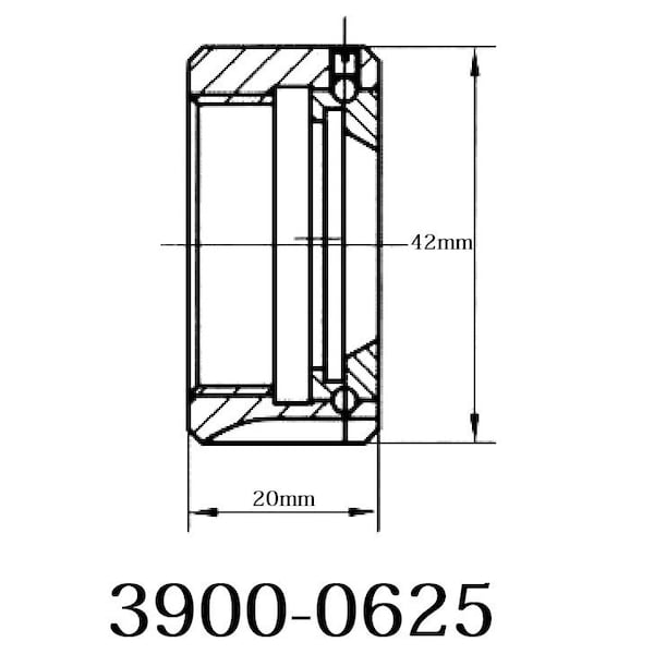 Hhip UM-Type M32 X 1.5 ER-25 Collet Chuck Nut - 3900-0625