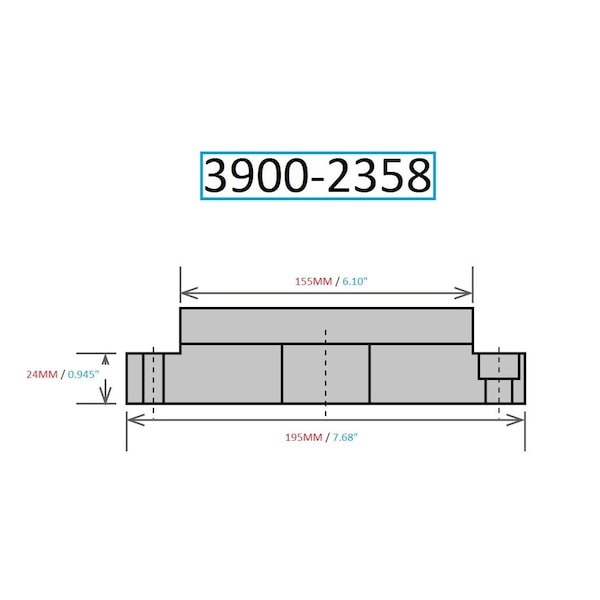 H & H Industrial Products Vertex Flange For 7" 3-Jaw Chuck On 10 & 12" Rotary Tables - 3900-2358