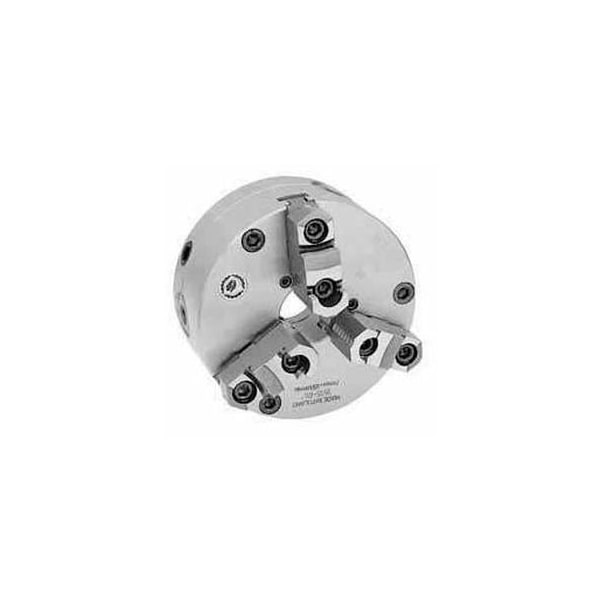 Bison Usa Bison 3-Jaw (2 Piece) SET-TRU Chuck Forged Steel, Plain Back, 5" Fine Adjustable - 7-866-0500