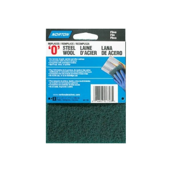 Norton Abrasives/St Gobain 2PK GRN 0G Almohadilla de Lana de Acero - 7660701728