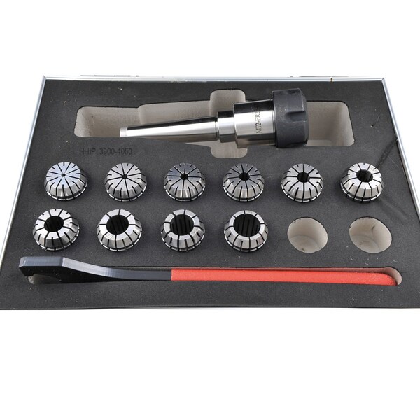 H & H Industrial Products 12 Piece ER-25 MT2 Spring Collet Chuck Set - 3900-4050
