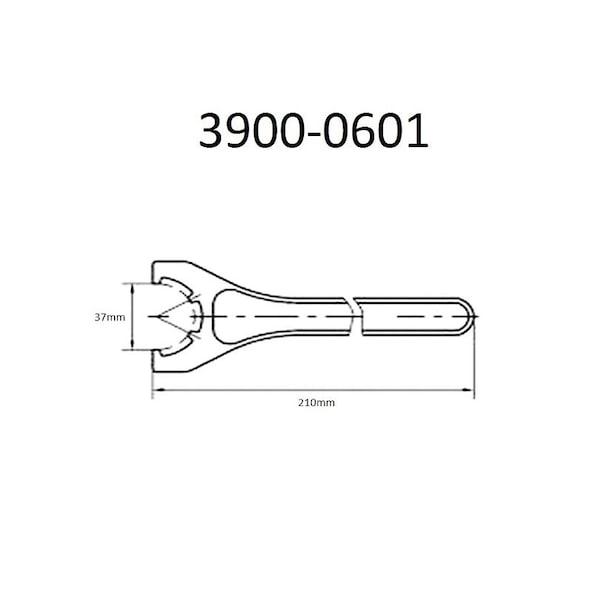 Hhip 37mm ER-25 Slotted Wrench For Chuck Nuts - 3900-0601