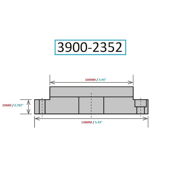 H & H Industrial Products Vertex Flange For 5" 3-Jaw Chuck On 6 & 8" Rotary Tables - 3900-2352