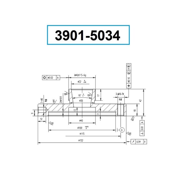 H & H Industrial Products 130mm Diameter ER-32 Collet Chuck - 3901-5034