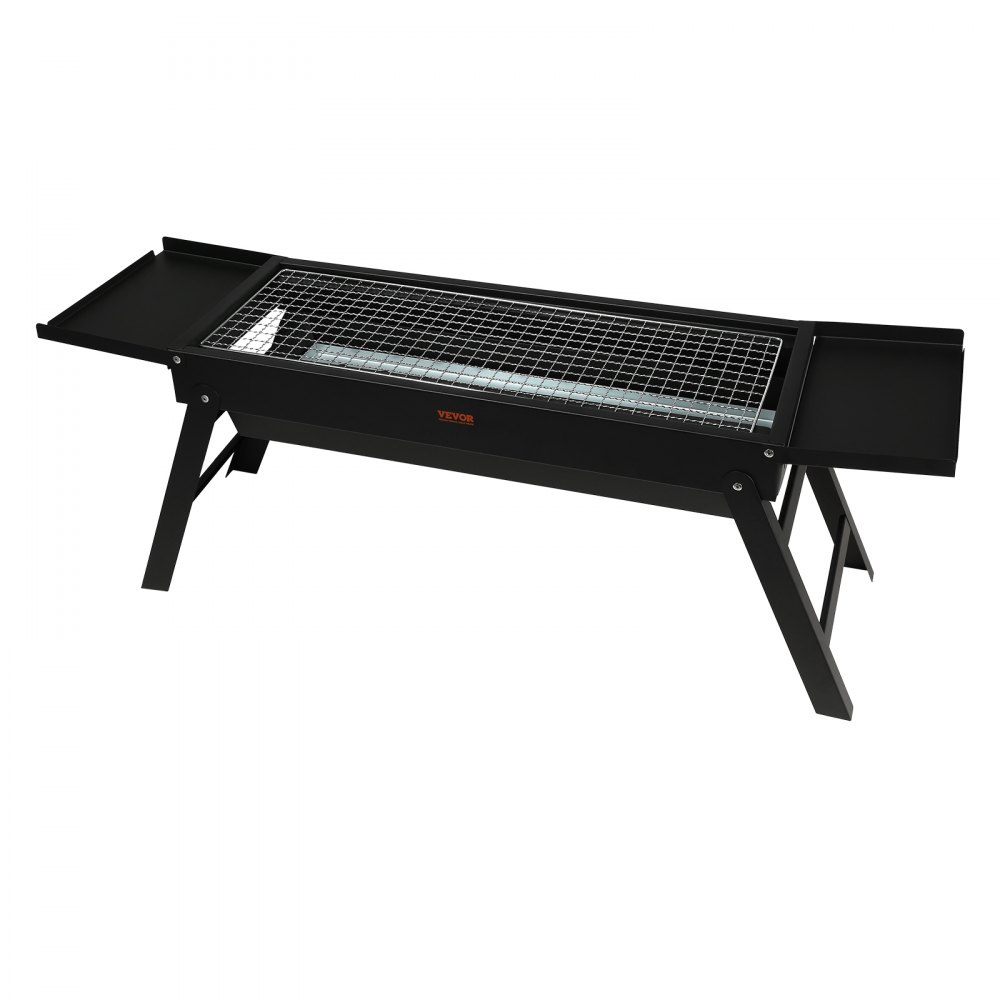 VEVOR 23 inch Portable Charcoal Grill, Compact Foldable Grill, Heavy Duty Steel BBQ Grill, Mini Smoker for Travel, Outdoor Cooking, Barbecue Camping, Picnic, Patio Black - ZDSMTKJC249CMNPGAV0