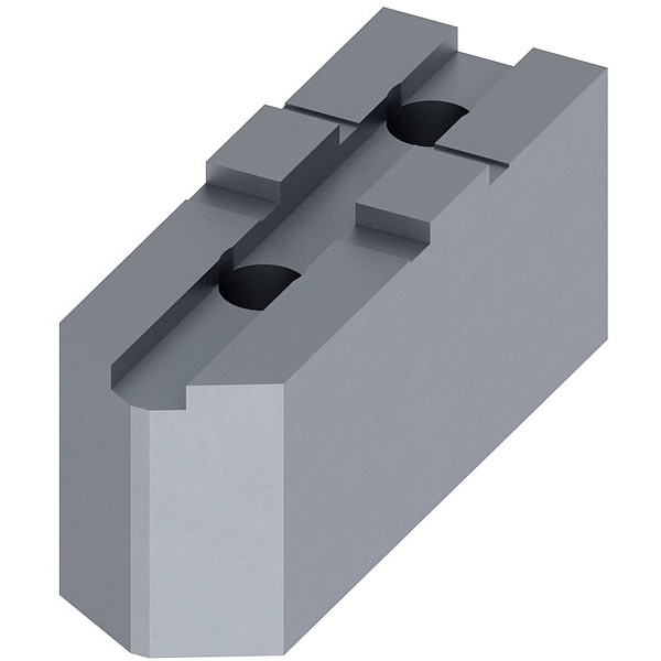 Abbott Workholding Soft Top Jaw Set, Steel, 1/2 in., PK3 - TG10MDS2