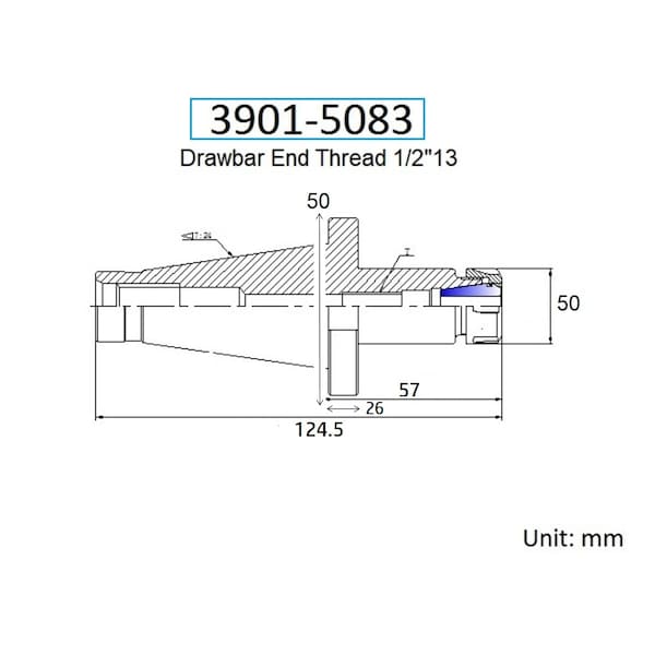 Pro-Series Pro-Series #30 NMTB ER-32 Collet Chuck-Drawbar End - 3901-5083