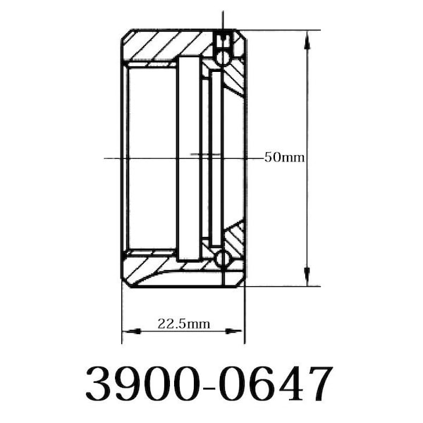 Hhip M40 X 1.5 Km Bearing Type ER-32 Collet Chuck Nut - 3900-0647