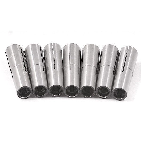 Hhip 1/8~1/2" By 16ths MT2 7 Piece Round Collet Set - 3900-0850