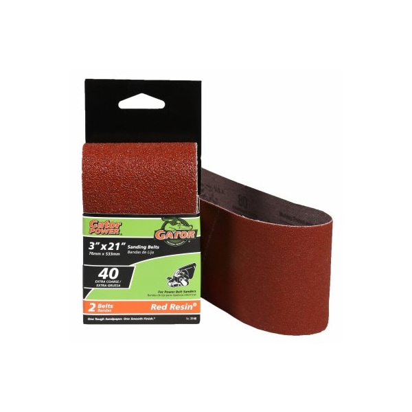 Gator Finishing 2PK 3x21 40G SandBelt - 3148