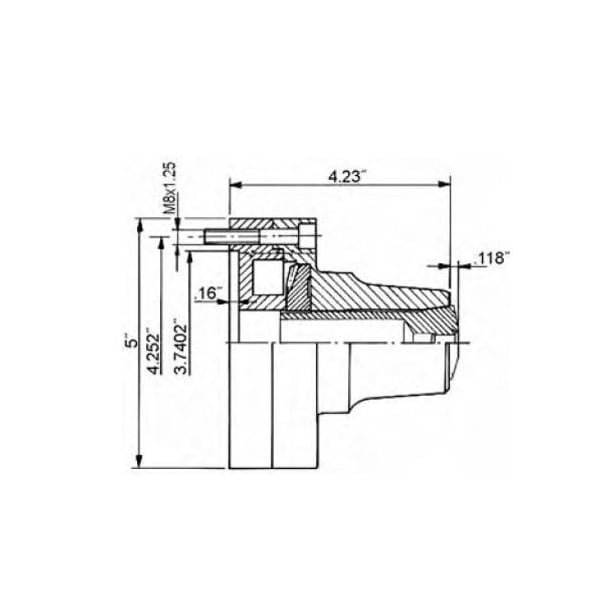 Hhip 5C 5" D1-6 Collet Chuck - 3900-4716