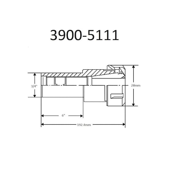 Hhip 3/4 X 6" ER-16 Straight Shank Chuck Extension - 3900-5111