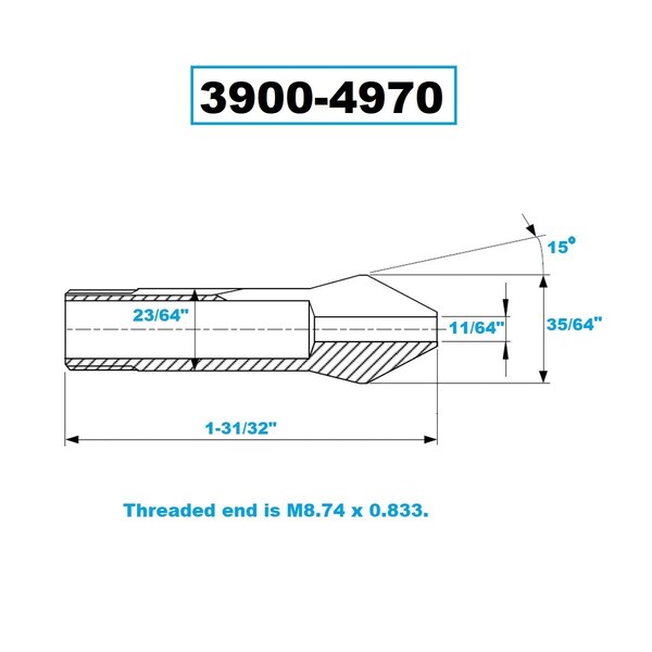 H & H Industrial Products W10 Collet 11/64" - 3900-4970